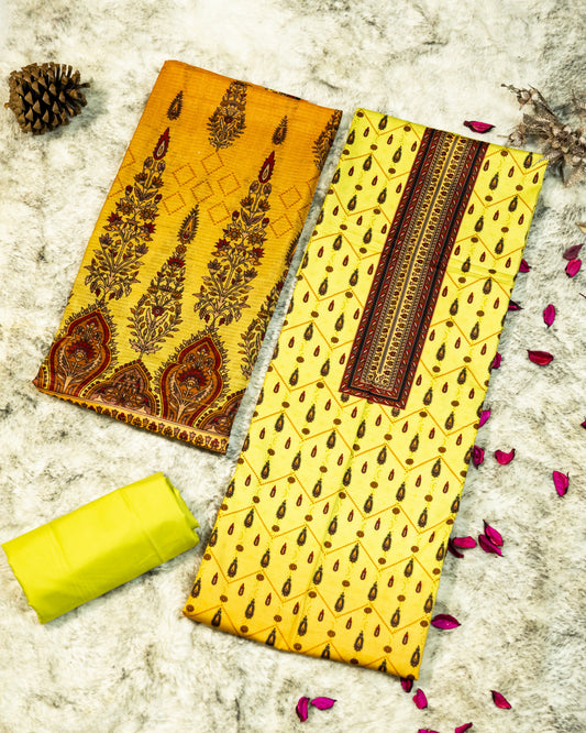 QL-DPSL-V1-06 Digitally Printed Slub Linen 3PCs