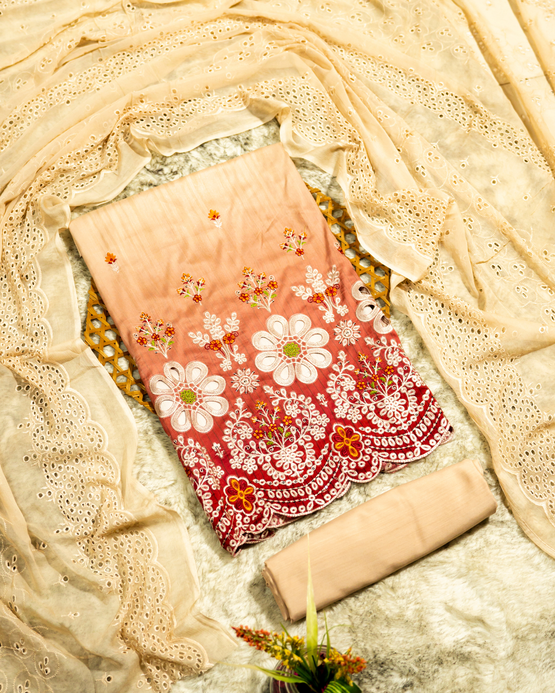 QL-EVU-V1-03 Embroidered Viscose 3Pcs