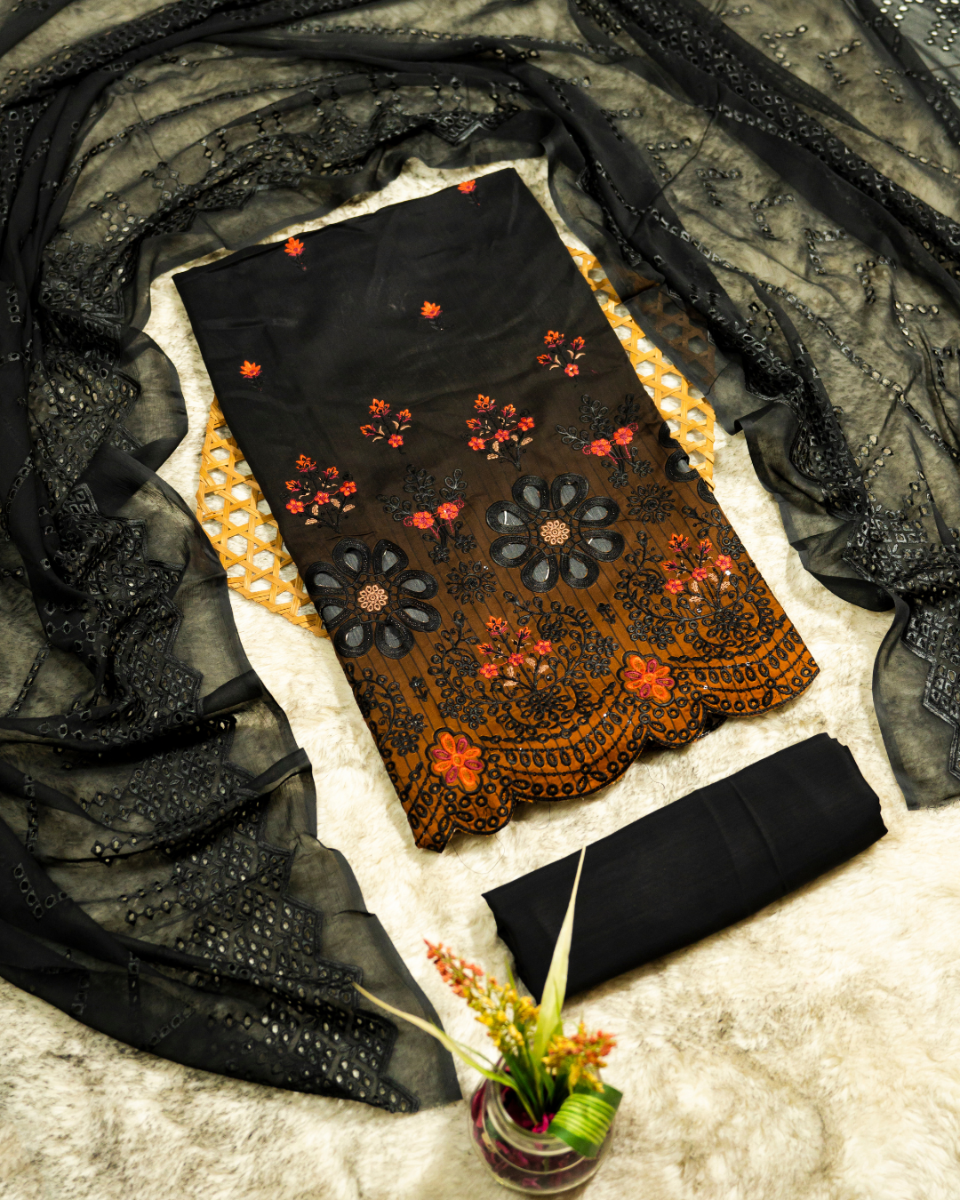 QL-EVU-V1-05 Embroidered Viscose 3Pcs