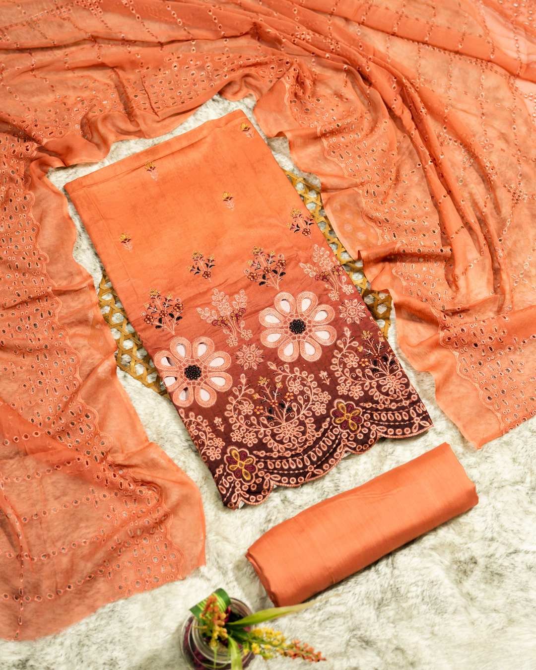 QL-EVU-V1-06 Embroidered Viscose 3Pcs