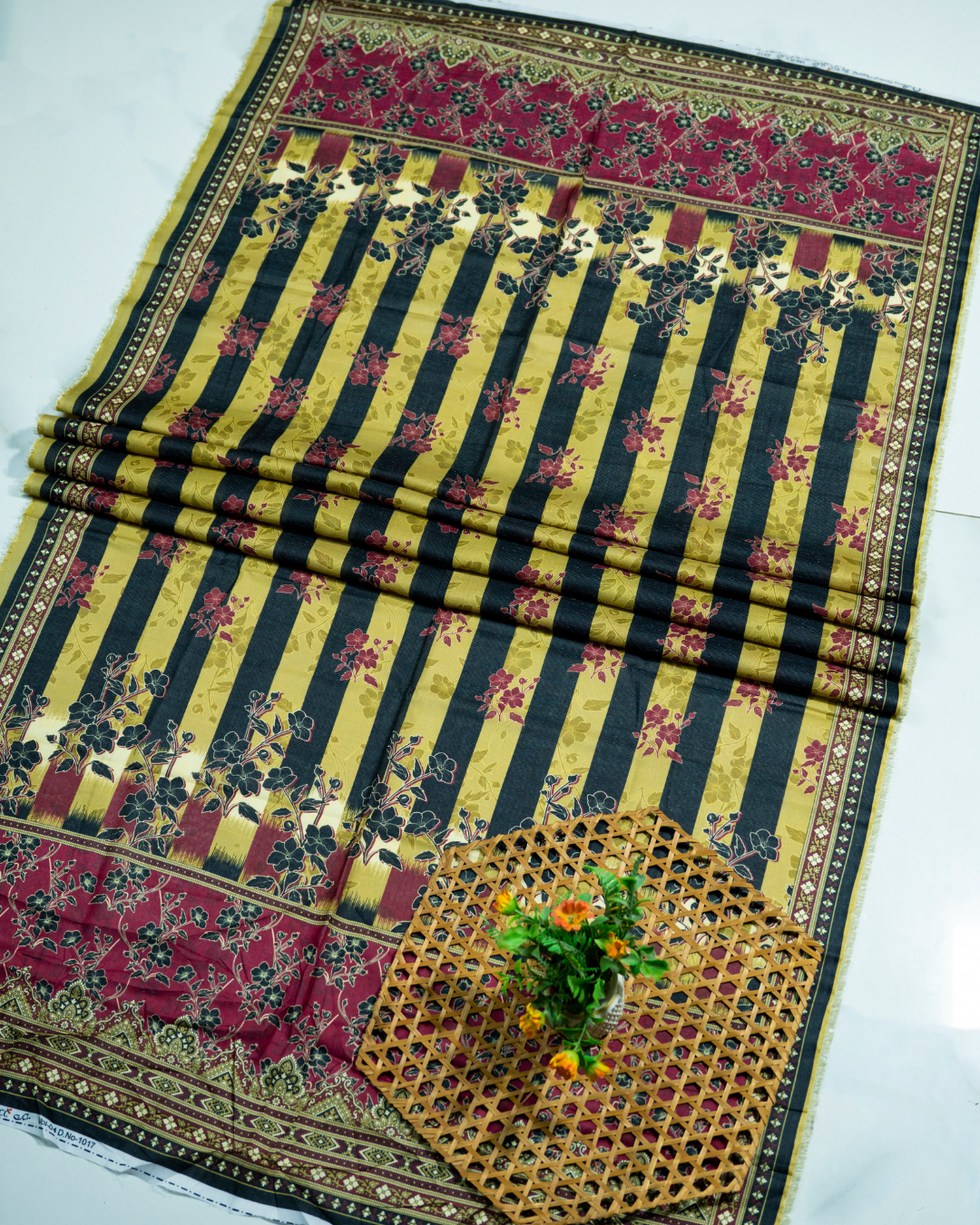QL-DFSL-V1-02 Digitally Printed Fancy Stripe Lawn 3 Pcs