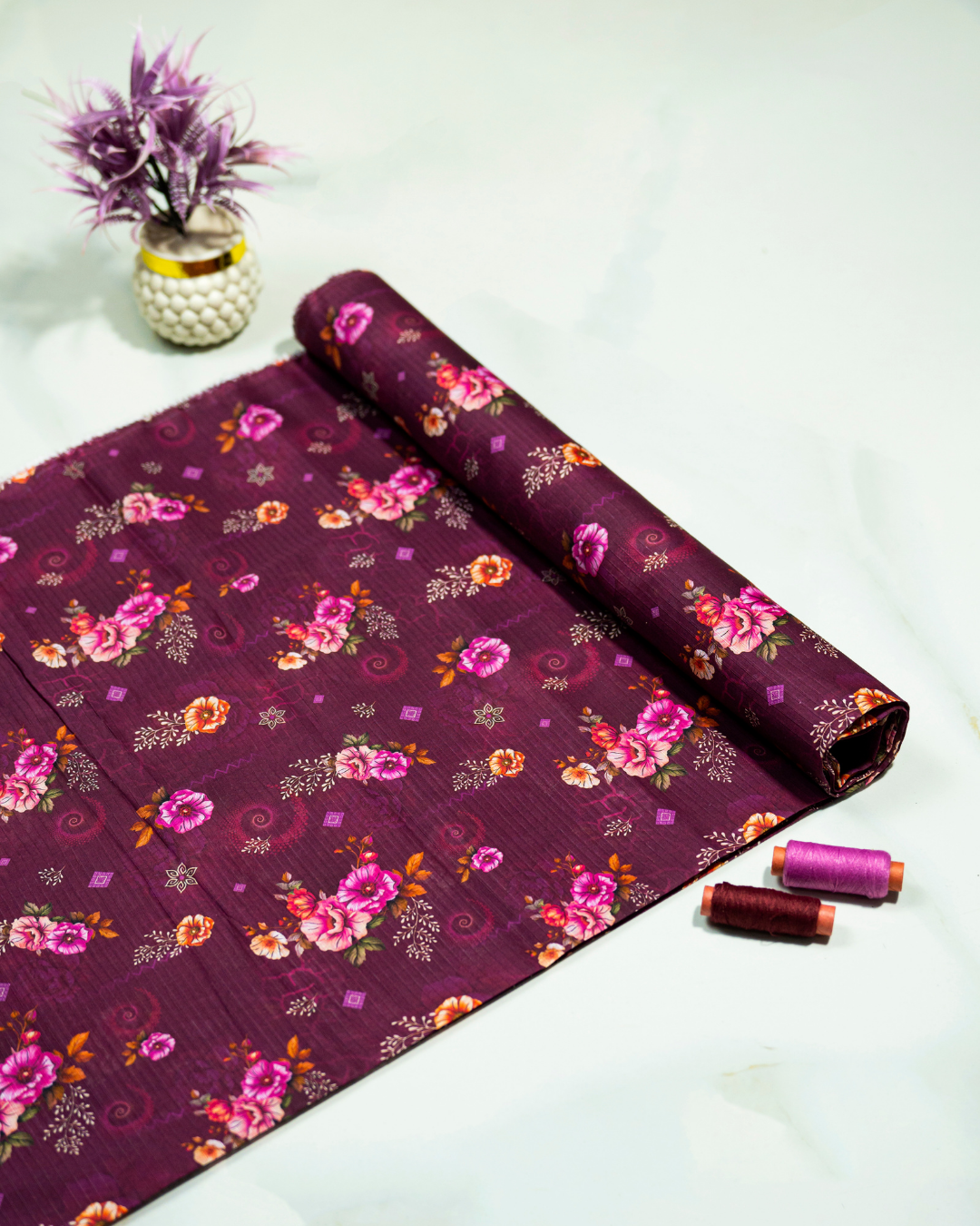 QL-DPDL-V1-15 Digitally Printed Dobby Lawn 2 Pcs