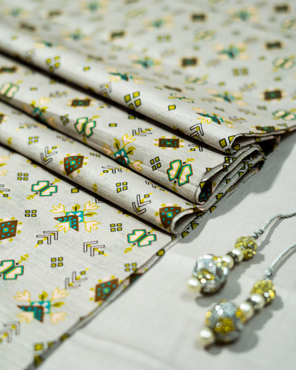 QL-DPDL-V2-20 Digitally Printed Dobby Lawn 2 Pcs