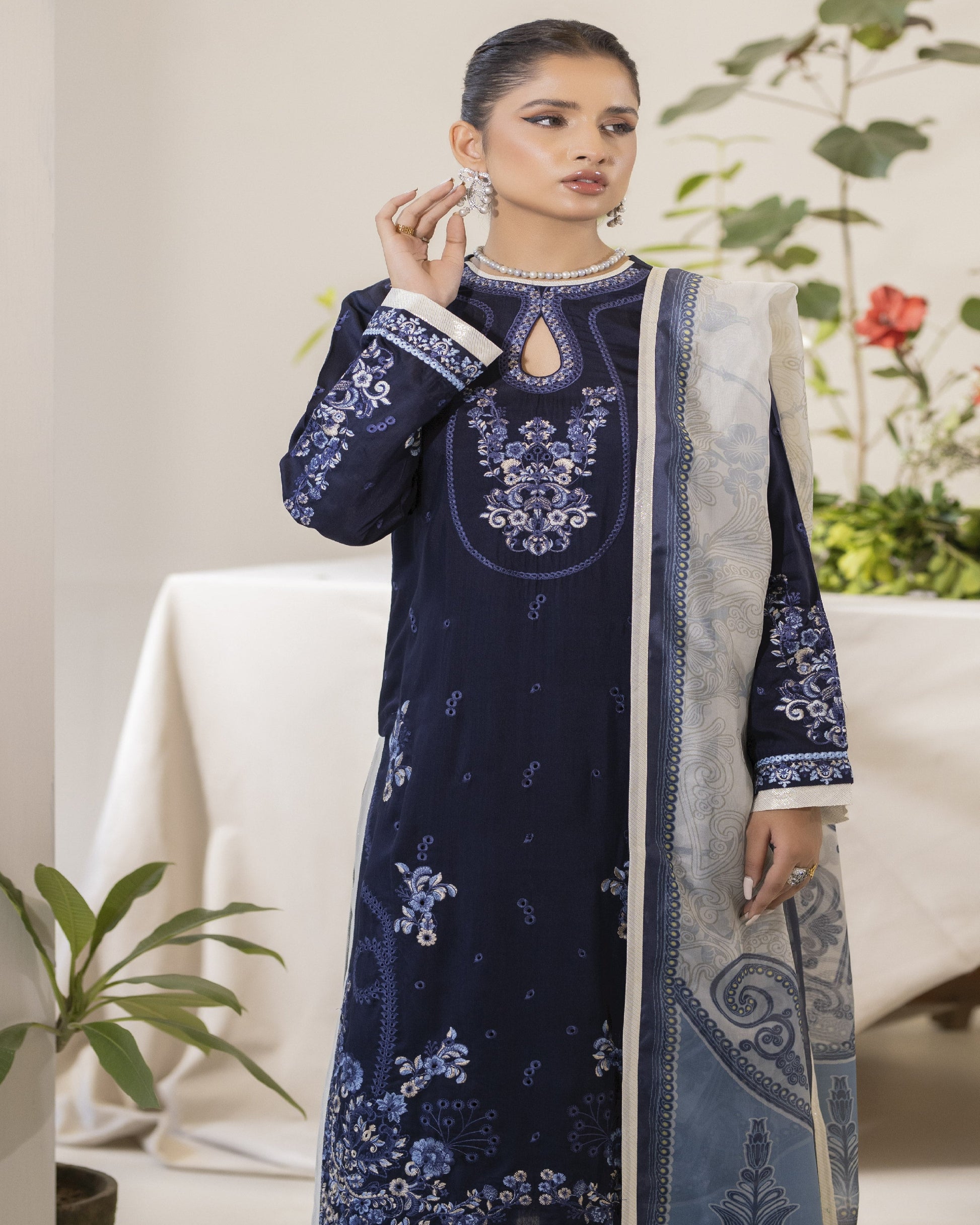 Ayzel viscose shirt embroidery close-up – winter collection