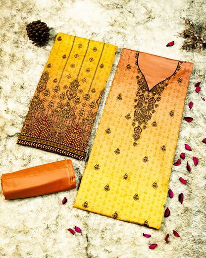QL-DPSL-V1-04 Digitally Printed Slub Linen 3PCs