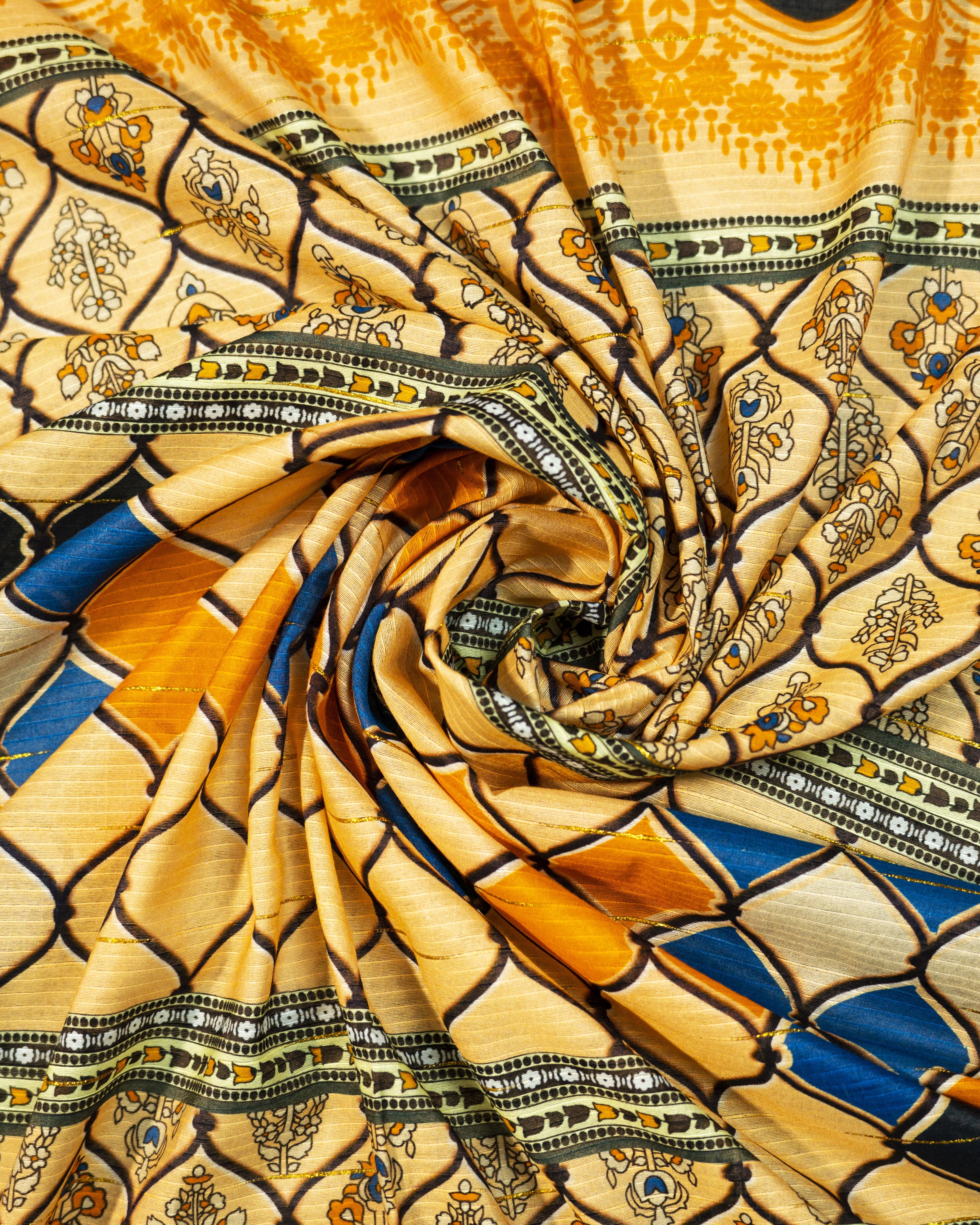 QL-DPSL-V1-05 Digitally Printed Slub Linen 3PCs
