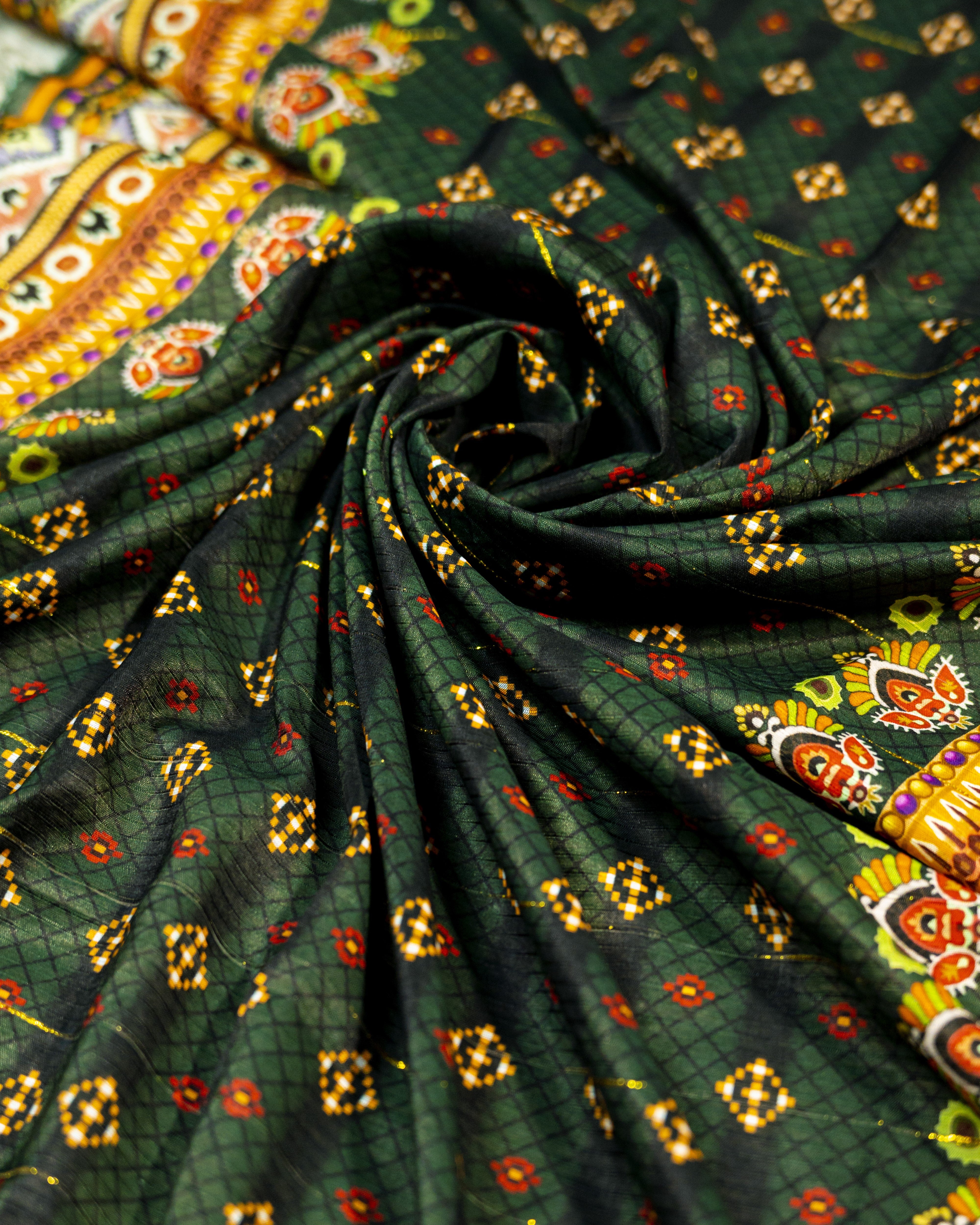 QL-DPSL-V1-01 Digitally Printed Slub Linen 3PCs
