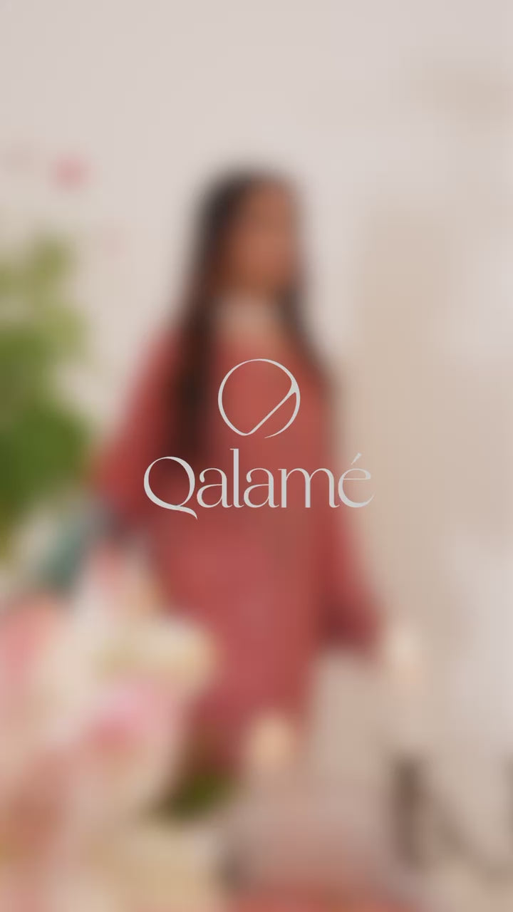 Lilli viscose embroidered shirt with digital printed silk dupatta and viscose dyed trouser